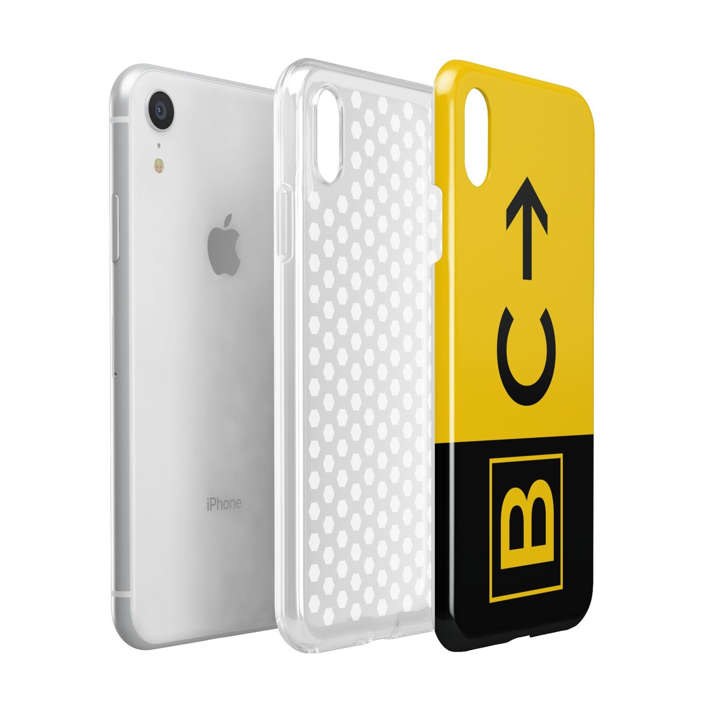 Custom Location Direction Airport Sign Apple iPhone XR White 3D Tough Case Expanded view