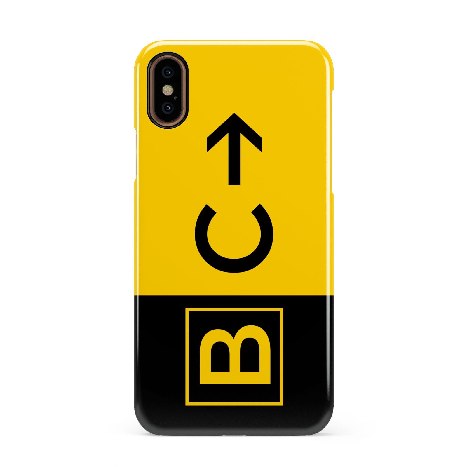 Custom Location Direction Airport Sign Apple iPhone XS 3D Snap Case