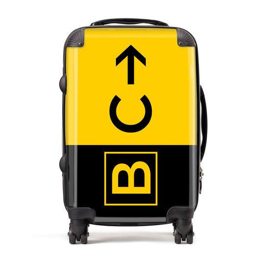 Custom Location Direction Airport Sign Suitcase