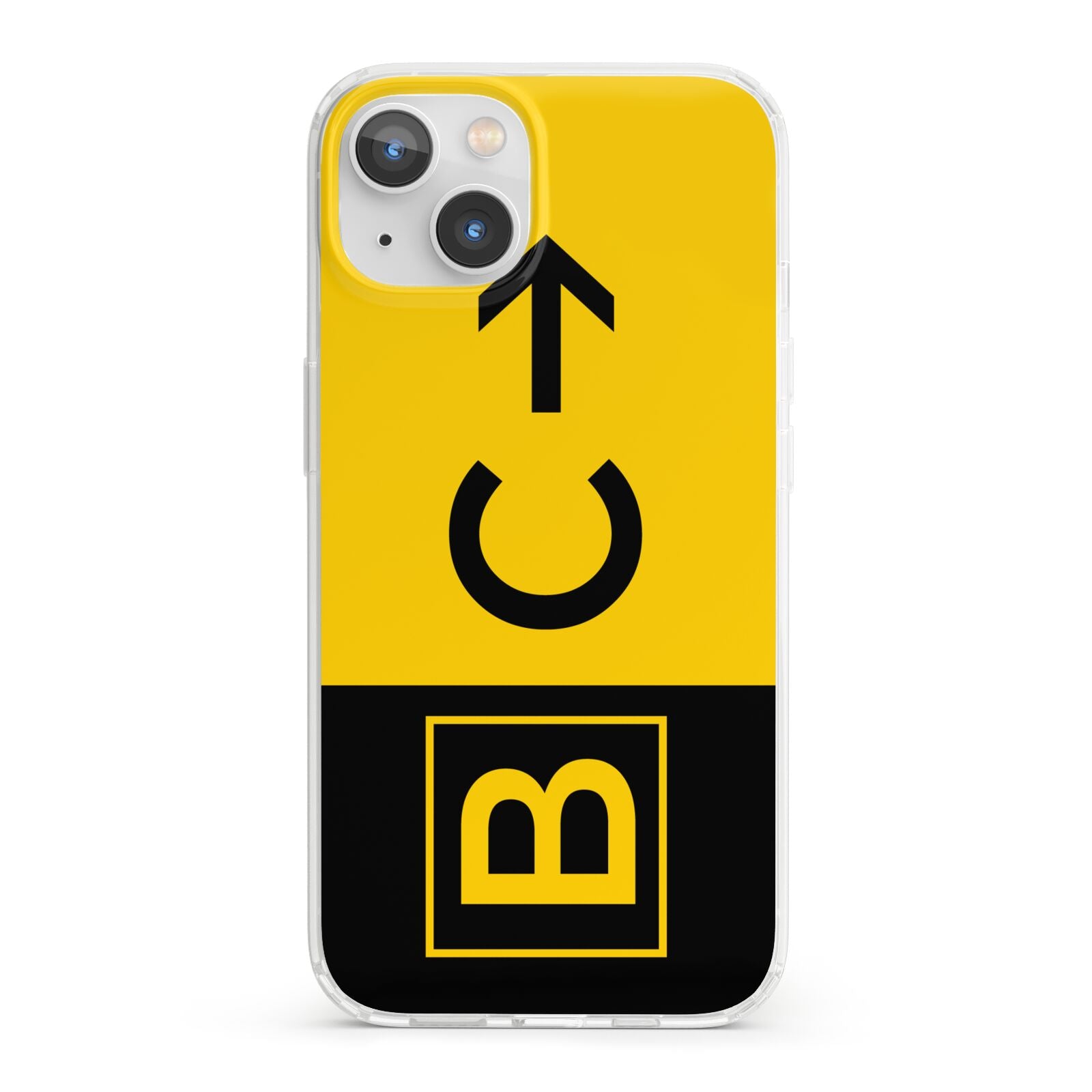 Custom Location Direction Airport Sign iPhone 13 Clear Bumper Case