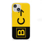 Custom Location Direction Airport Sign iPhone 13 Mini Clear Bumper Case