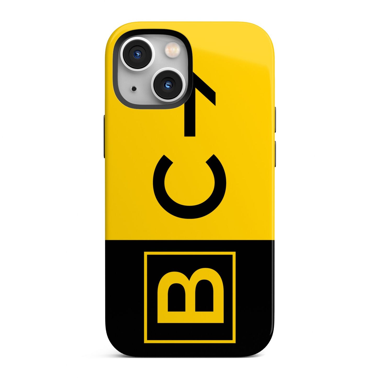 Custom Location Direction Airport Sign iPhone 13 Mini Full Wrap 3D Tough Case