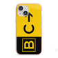 Custom Location Direction Airport Sign iPhone 13 Mini TPU Impact Case with Pink Edges