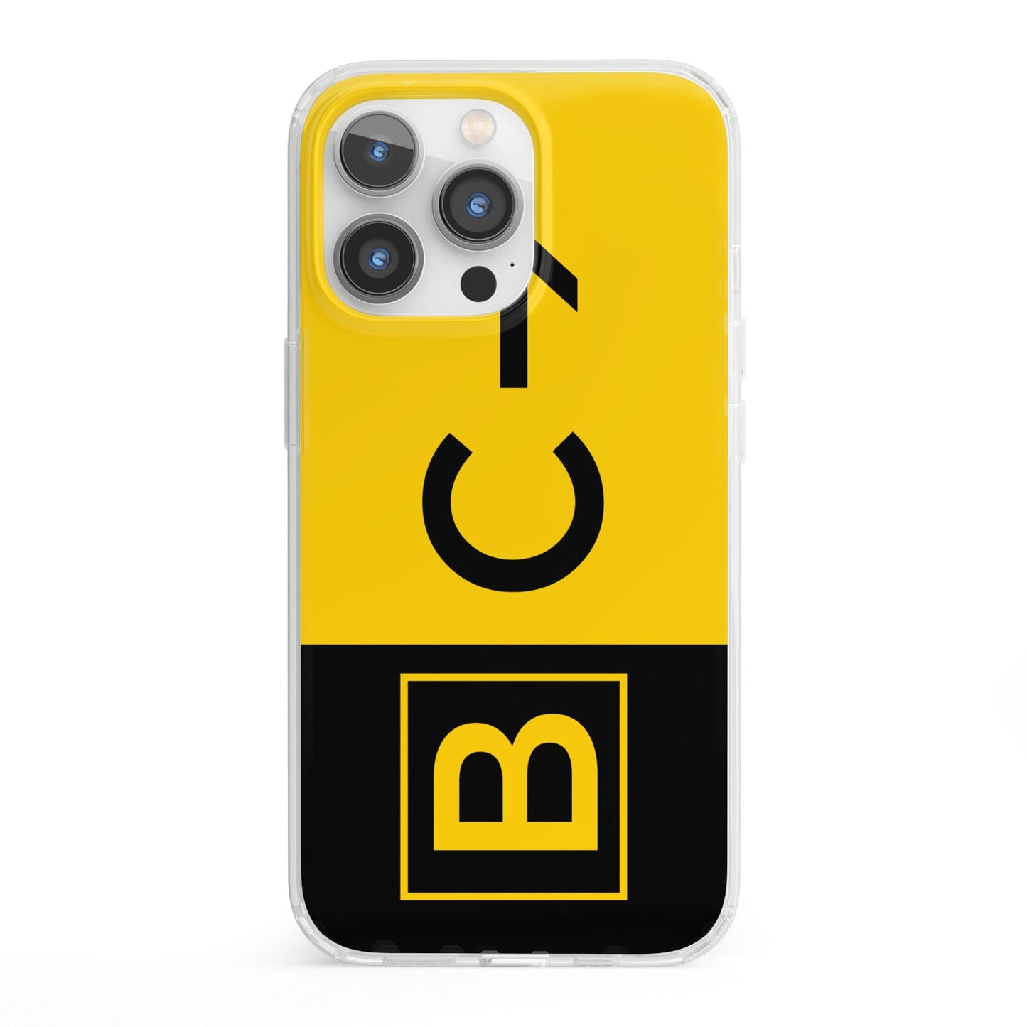 Custom Location Direction Airport Sign iPhone 13 Pro Clear Bumper Case