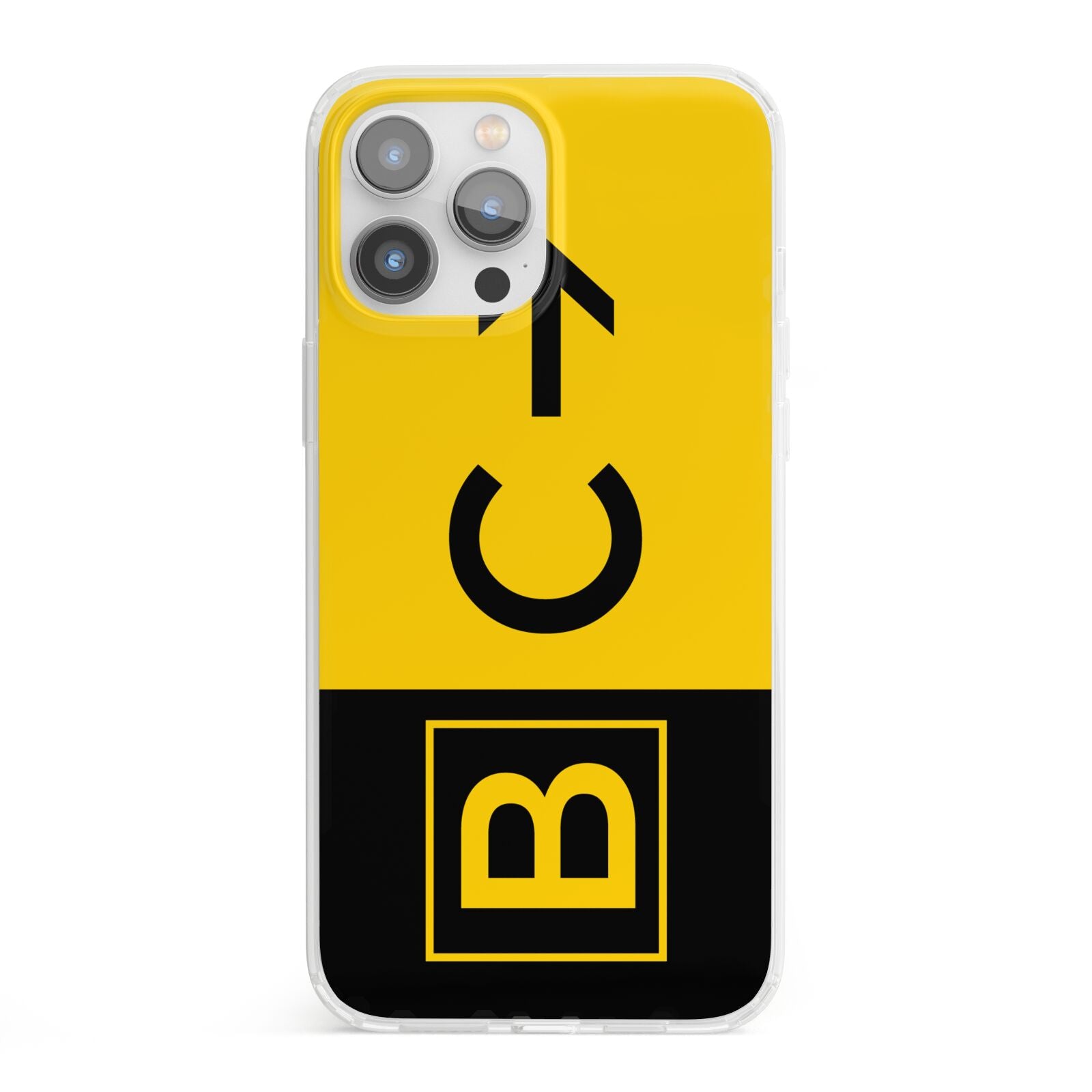 Custom Location Direction Airport Sign iPhone 13 Pro Max Clear Bumper Case