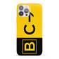 Custom Location Direction Airport Sign iPhone 13 Pro Max Full Wrap 3D Snap Case