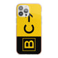 Custom Location Direction Airport Sign iPhone 13 Pro Max TPU Impact Case with Pink Edges