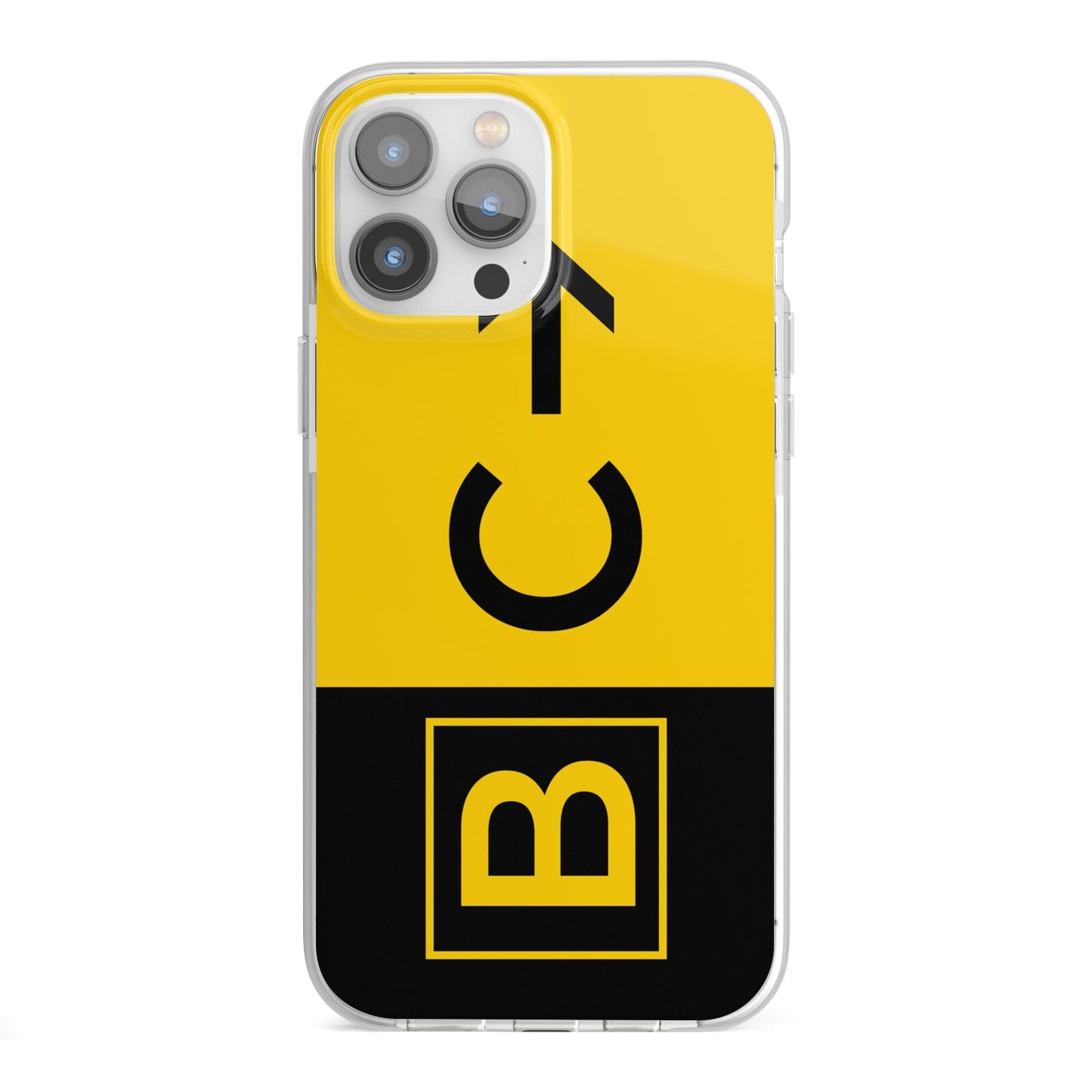 Custom Location Direction Airport Sign iPhone 13 Pro Max TPU Impact Case with White Edges