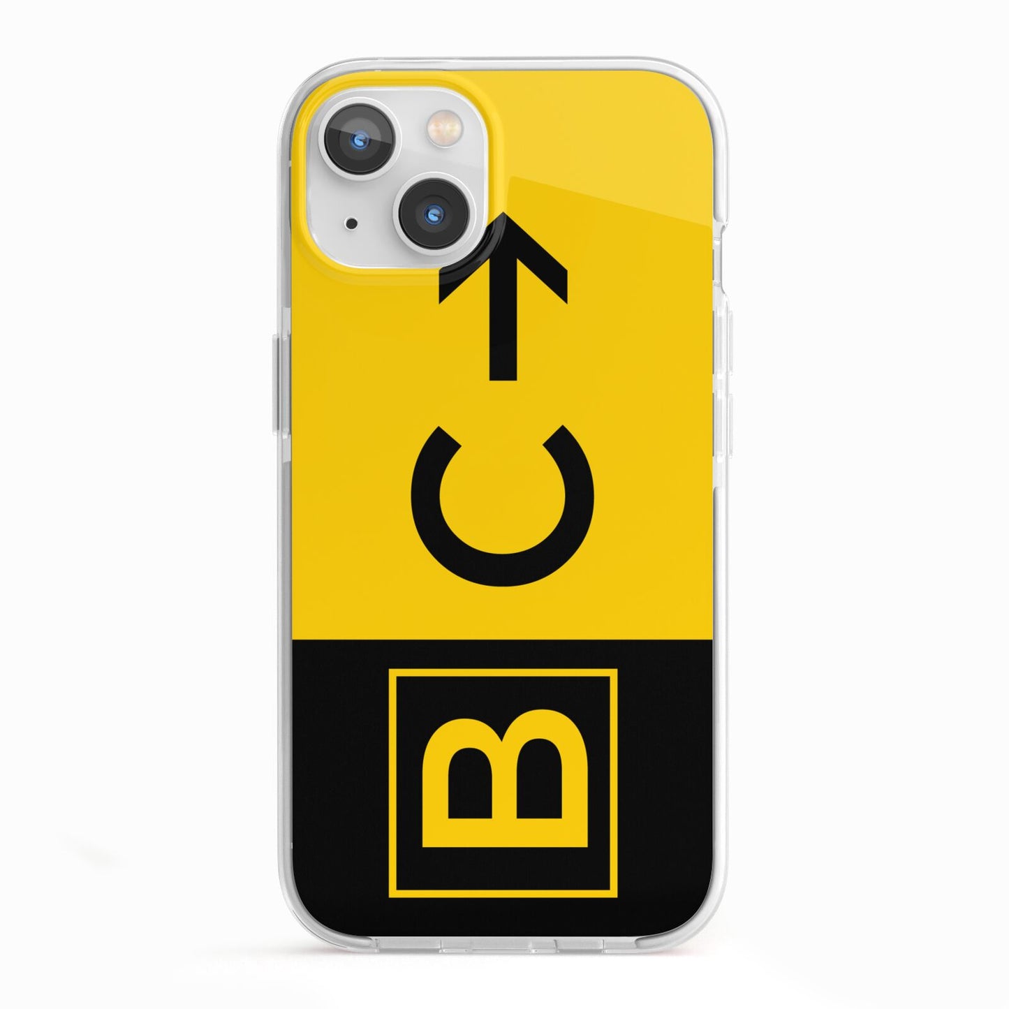 Custom Location Direction Airport Sign iPhone 13 TPU Impact Case with White Edges