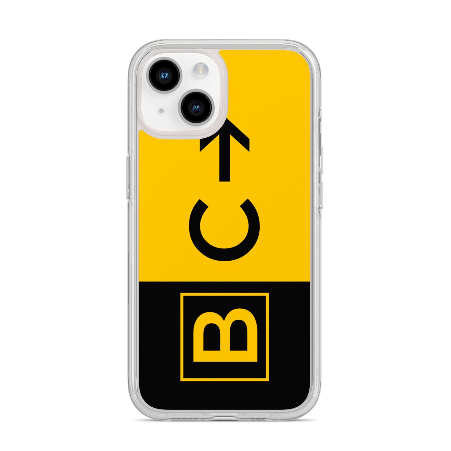 Custom Location Direction Airport Sign iPhone 14 Clear Tough Case Starlight