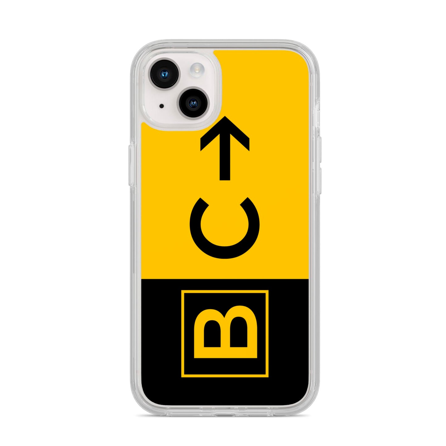 Custom Location Direction Airport Sign iPhone 14 Plus Clear Tough Case Starlight