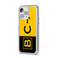 Custom Location Direction Airport Sign iPhone 14 Pro Max Clear Tough Case Silver Angled Image