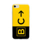Custom Location Direction Airport Sign iPhone 7 Bumper Case on Silver iPhone
