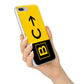 Custom Location Direction Airport Sign iPhone 7 Plus Bumper Case on Silver iPhone Alternative Image