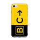 Custom Location Direction Airport Sign iPhone 8 Bumper Case on Silver iPhone
