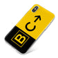 Custom Location Direction Airport Sign iPhone X Bumper Case on Silver iPhone