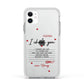 Custom Love Letter Apple iPhone 11 in White with White Impact Case