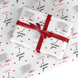 Custom Love Letter Wrapping Paper