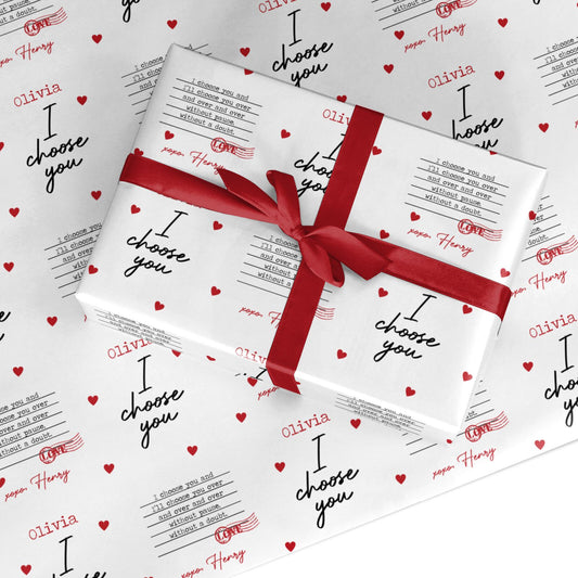 Custom Love Letter Custom Wrapping Paper