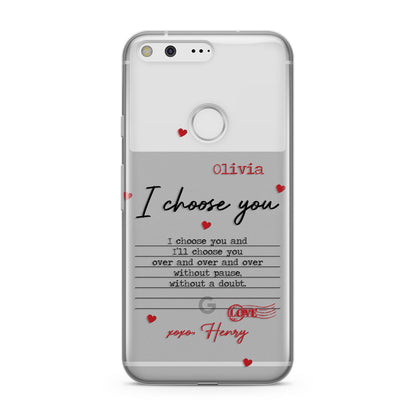 Custom Love Letter Google Pixel Case