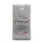 Custom Love Letter Samsung Galaxy Note 3 Case