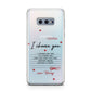 Custom Love Letter Samsung Galaxy S10E Case