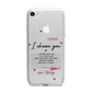 Custom Love Letter iPhone 7 Bumper Case on Silver iPhone