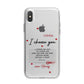 Custom Love Letter iPhone X Bumper Case on Silver iPhone Alternative Image 1