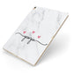Custom Marble with Handwriting Text Apple iPad Case on Gold iPad Side View