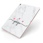 Custom Marble with Handwriting Text Apple iPad Case on Rose Gold iPad Side View