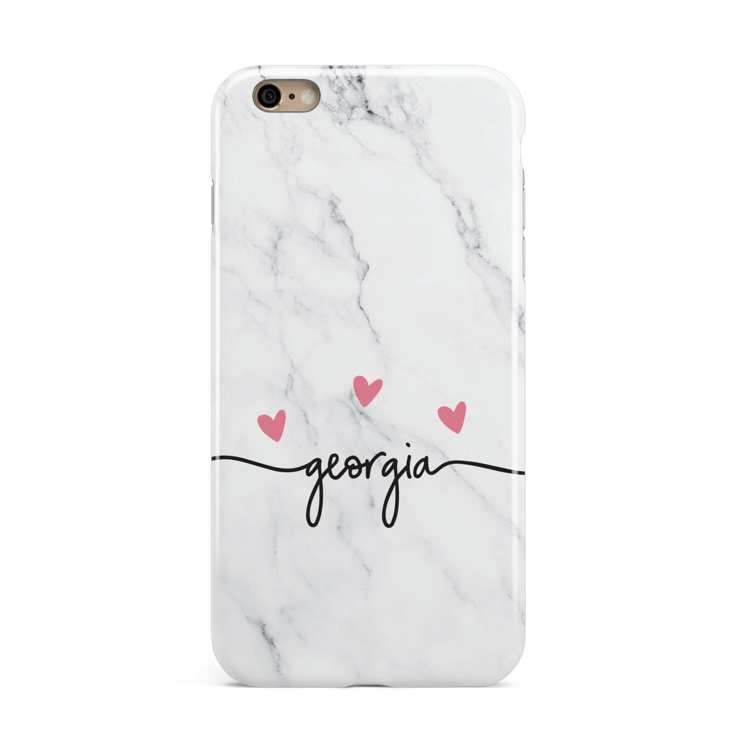 Custom Marble with Handwriting Text Apple iPhone 6 Plus 3D Tough Case