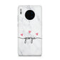 Custom Marble with Handwriting Text Huawei Mate 30