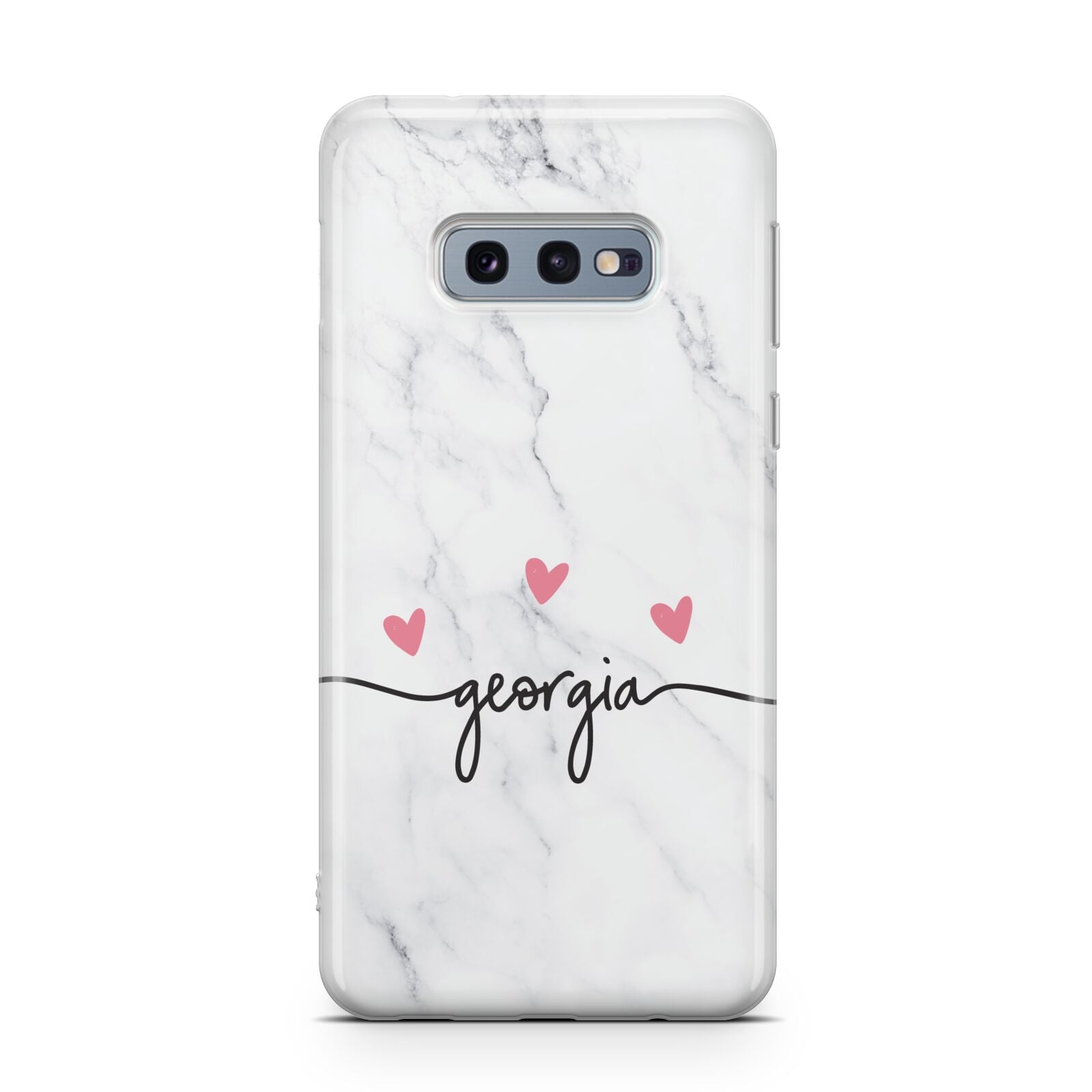 Custom Marble with Handwriting Text Samsung Galaxy S10E Case