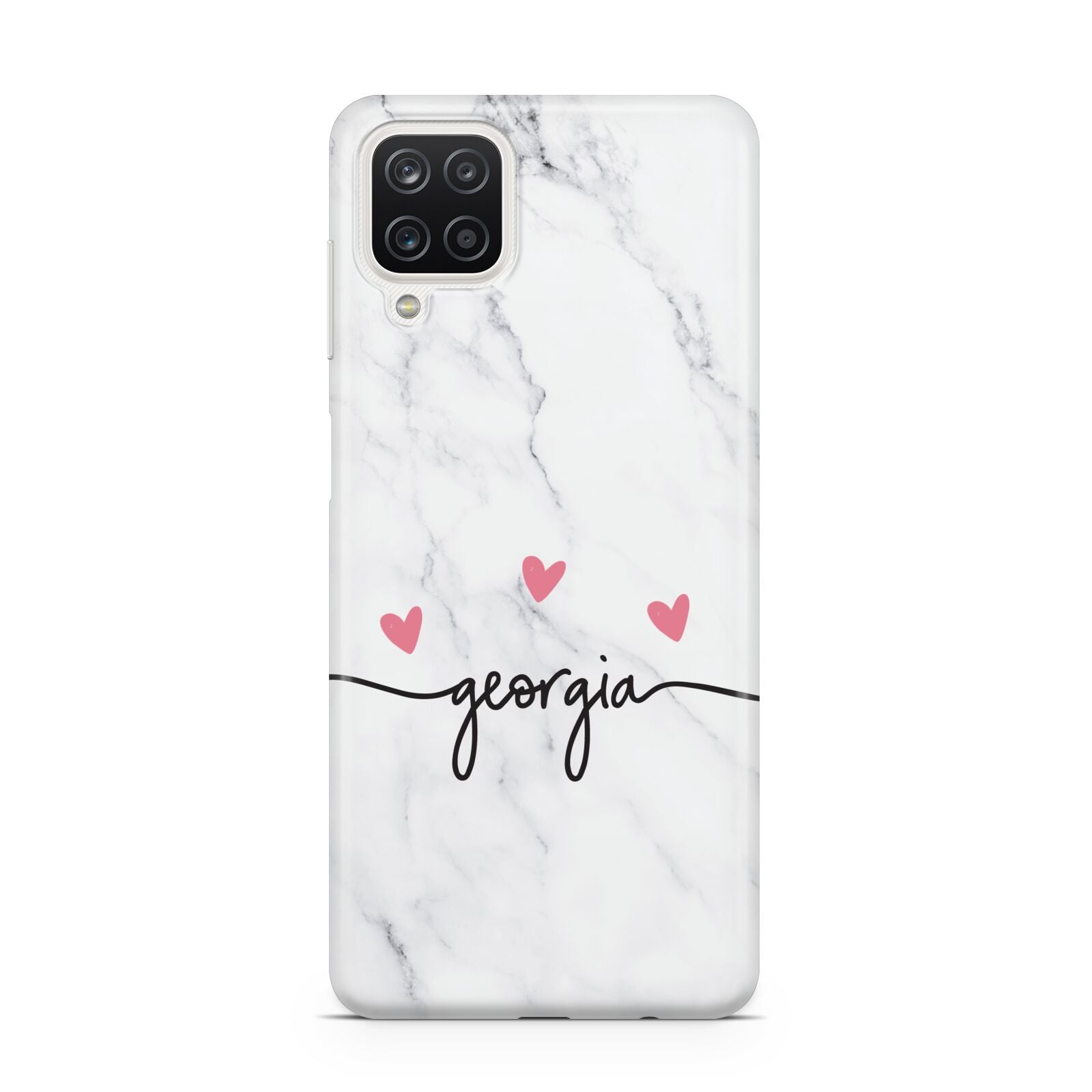 Custom Marble with Handwriting Text Samsung M12 Case
