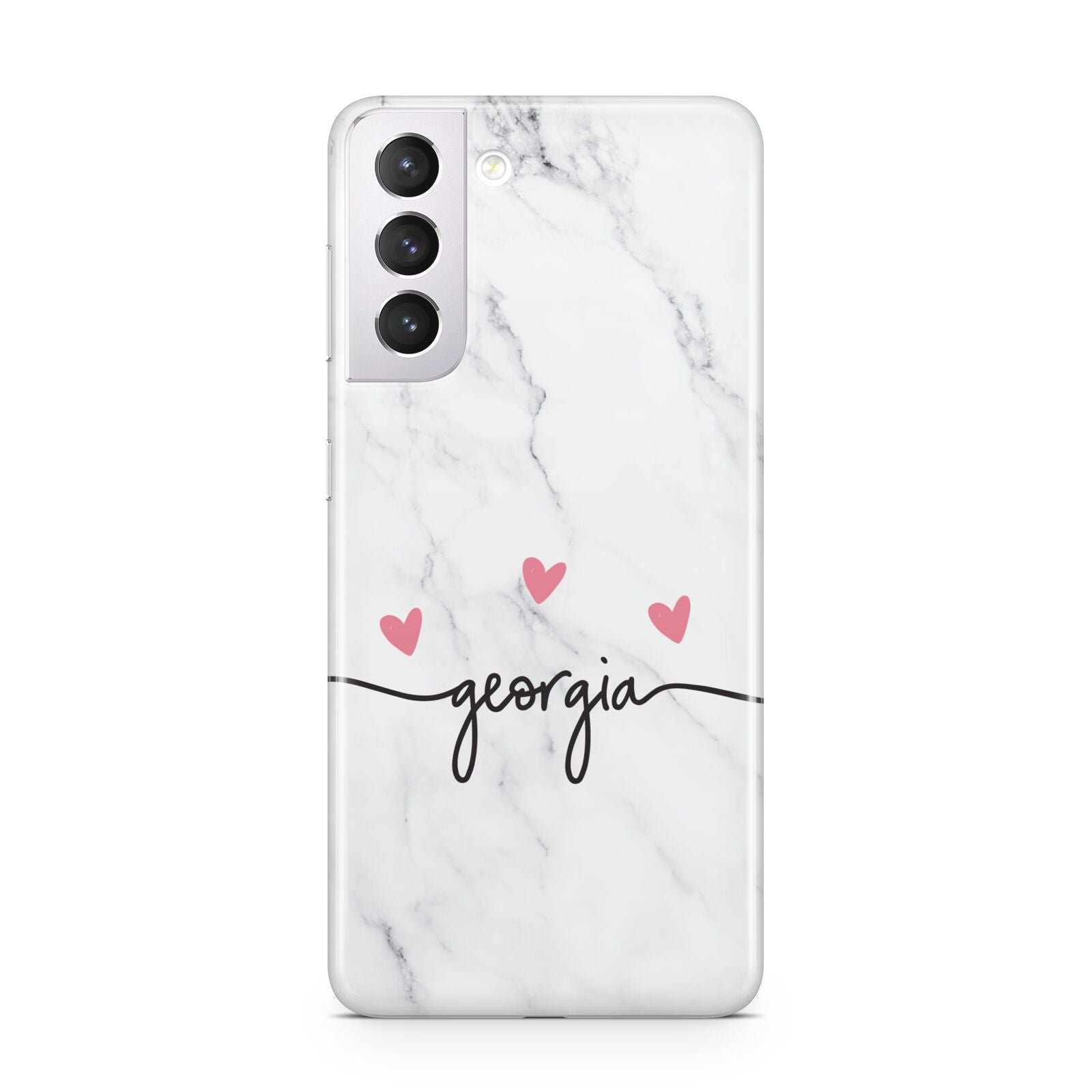Custom Marble with Handwriting Text Samsung S21 Case