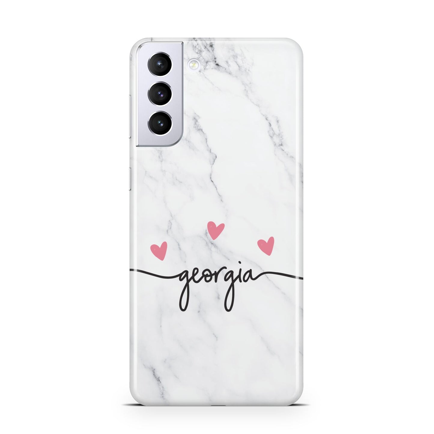 Custom Marble with Handwriting Text Samsung S21 Plus Case