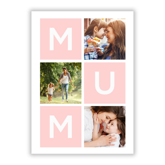 Custom Mothers Day Photo A5 Flat Greetings Card