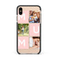 Custom Mothers Day Photo Apple iPhone Xs Max Impact Case Black Edge on Gold Phone