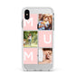 Custom Mothers Day Photo Apple iPhone Xs Max Impact Case White Edge on Silver Phone