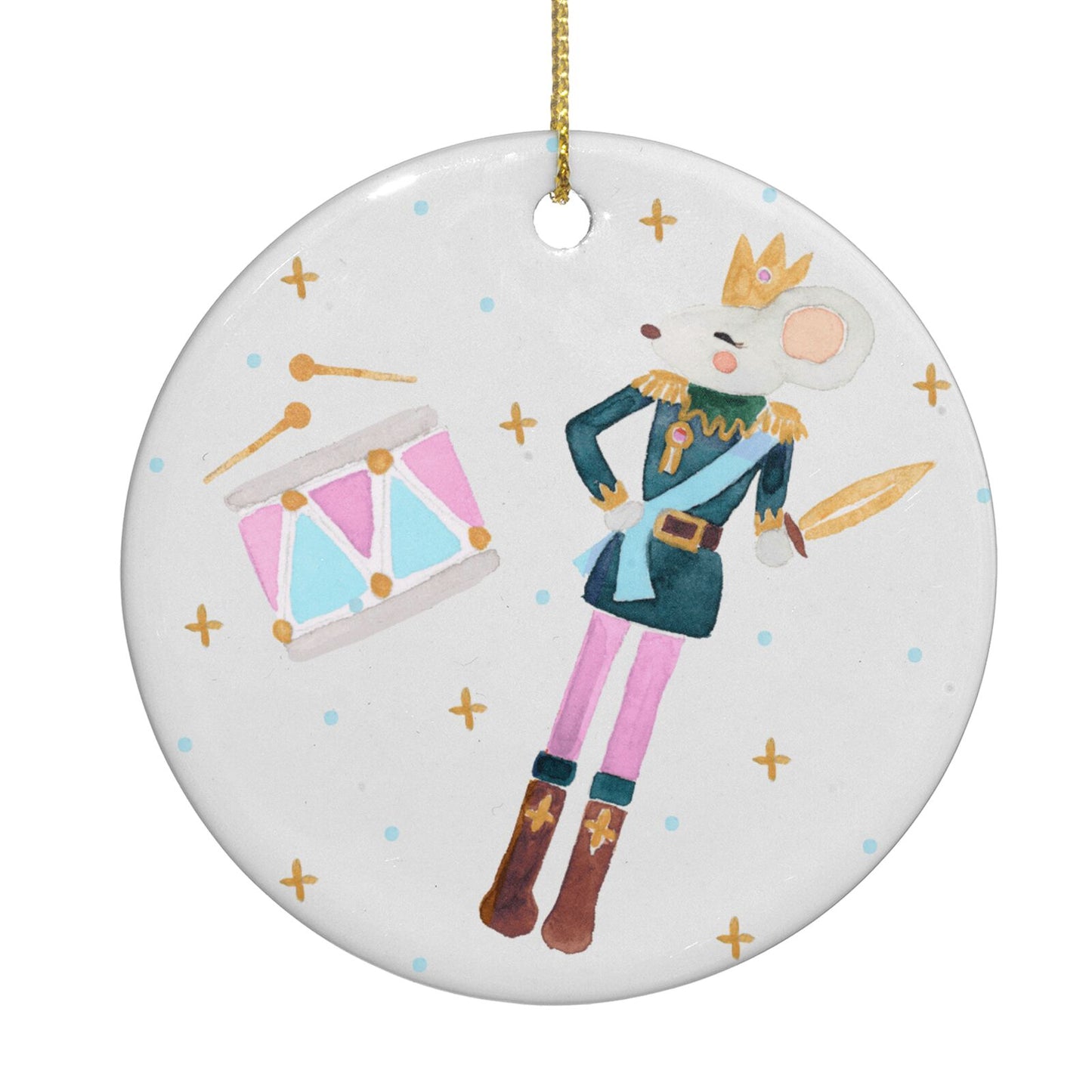 Custom Mouse King Circle Decoration Back Image