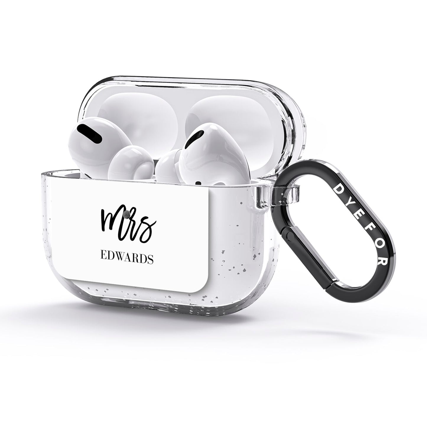 Custom Mrs AirPods Glitter Case 3rd Gen Side Image