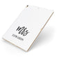 Custom Mrs Apple iPad Case on Gold iPad Side View