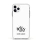 Custom Mrs Apple iPhone 11 Pro in Silver with White Impact Case