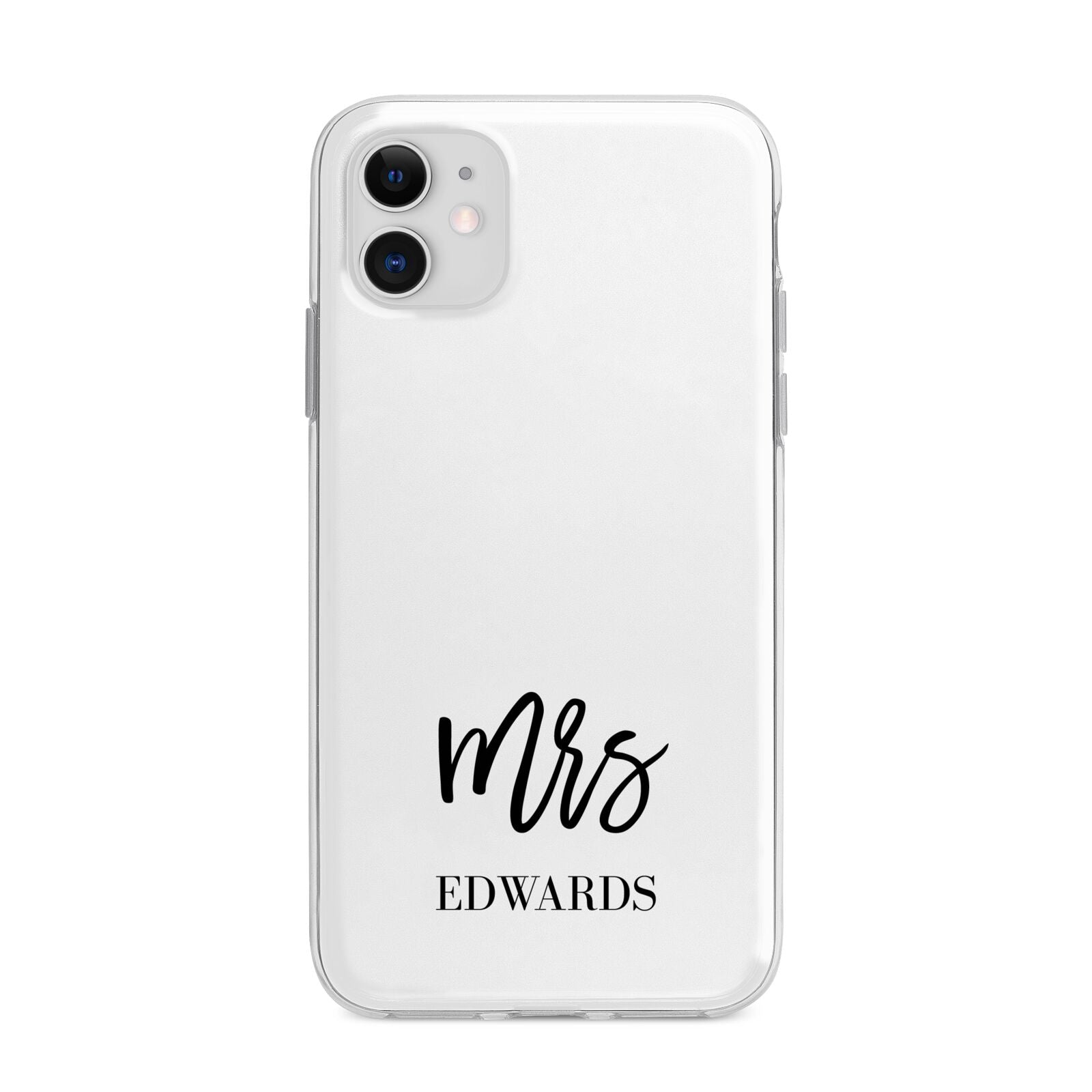 Custom Mrs Apple iPhone 11 in White with Bumper Case