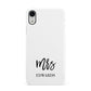 Custom Mrs Apple iPhone XR White 3D Snap Case