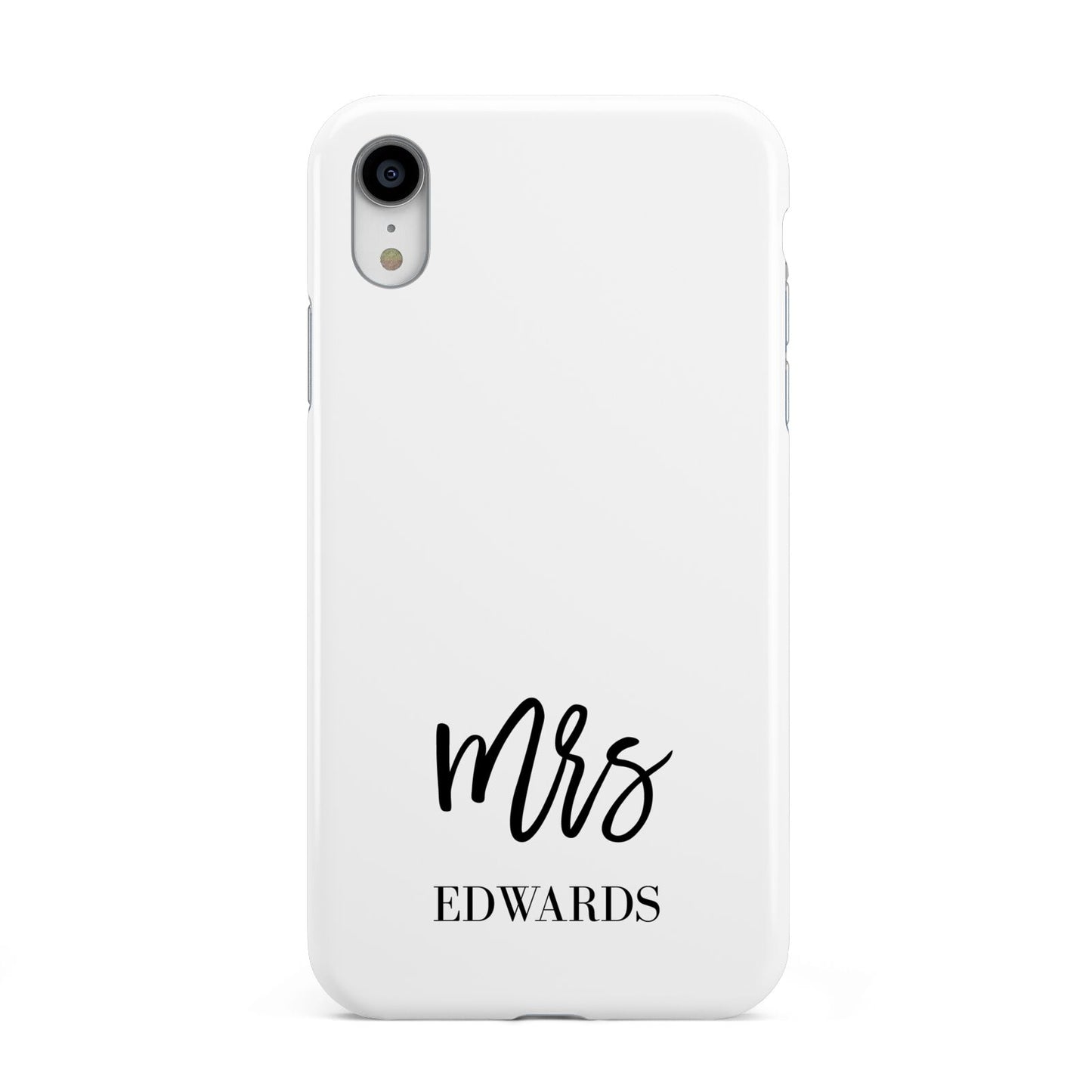 Custom Mrs Apple iPhone XR White 3D Tough Case