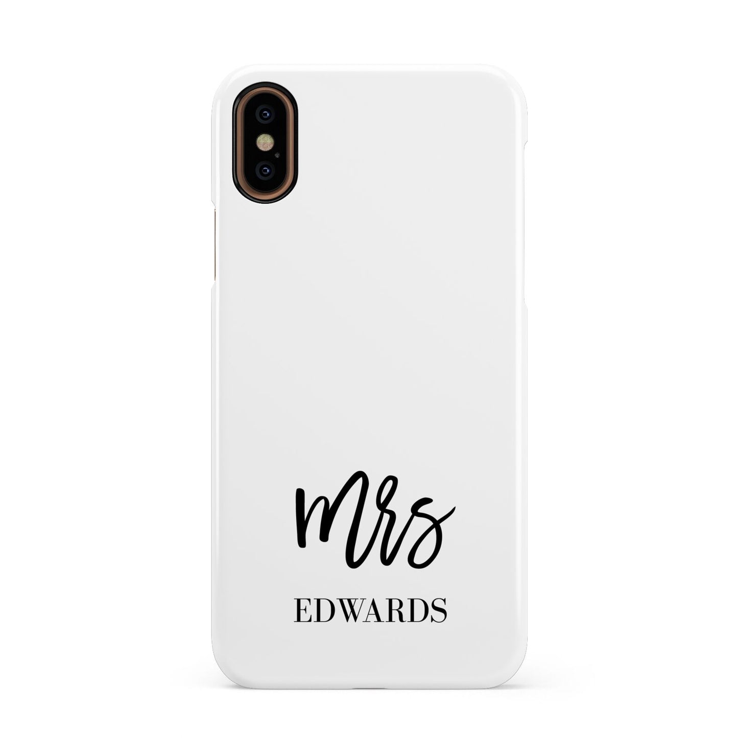 Custom Mrs Apple iPhone XS 3D Snap Case