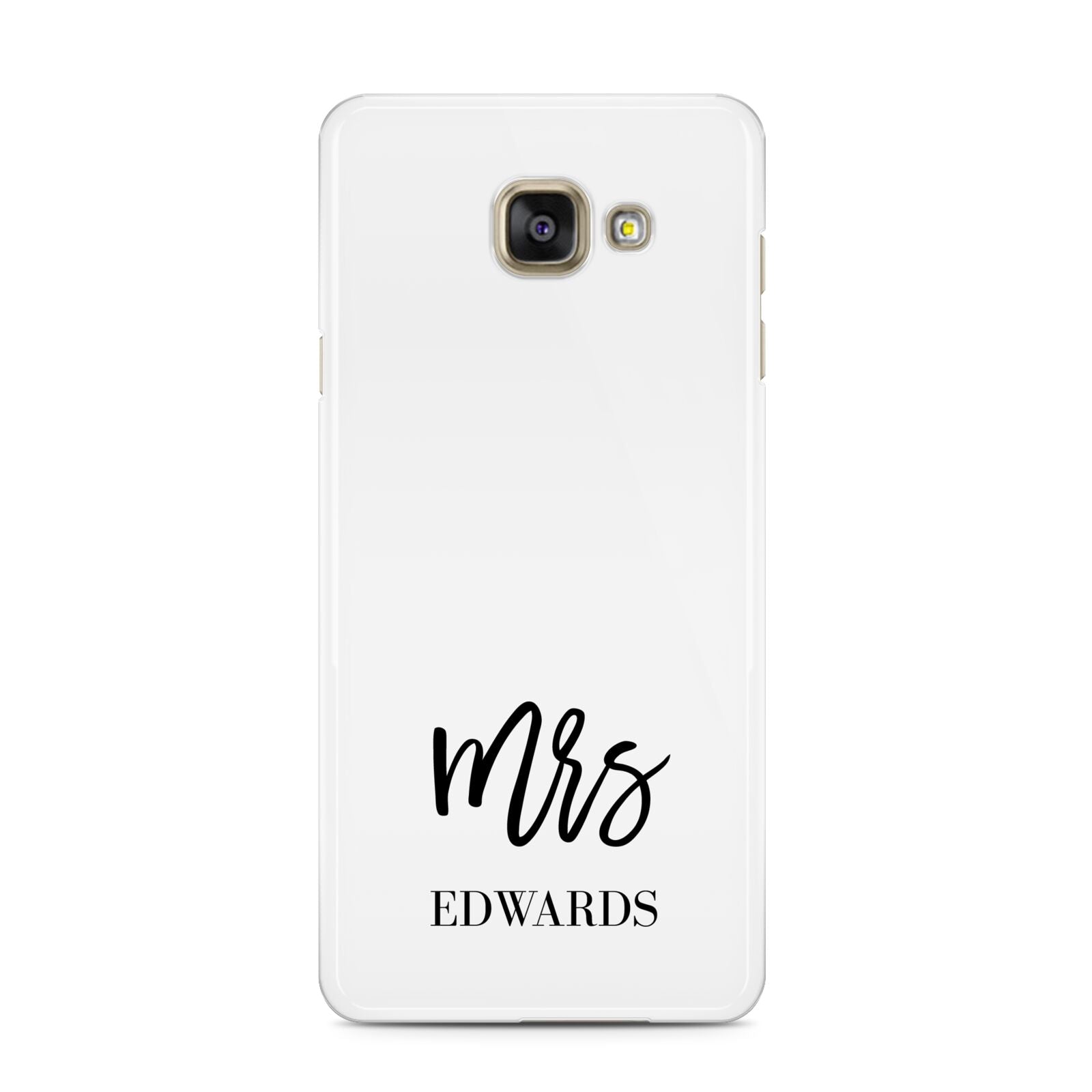 Custom Mrs Samsung Galaxy A3 2016 Case on gold phone