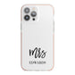 Custom Mrs iPhone 13 Pro Max TPU Impact Case with Pink Edges