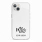 Custom Mrs iPhone 13 TPU Impact Case with White Edges